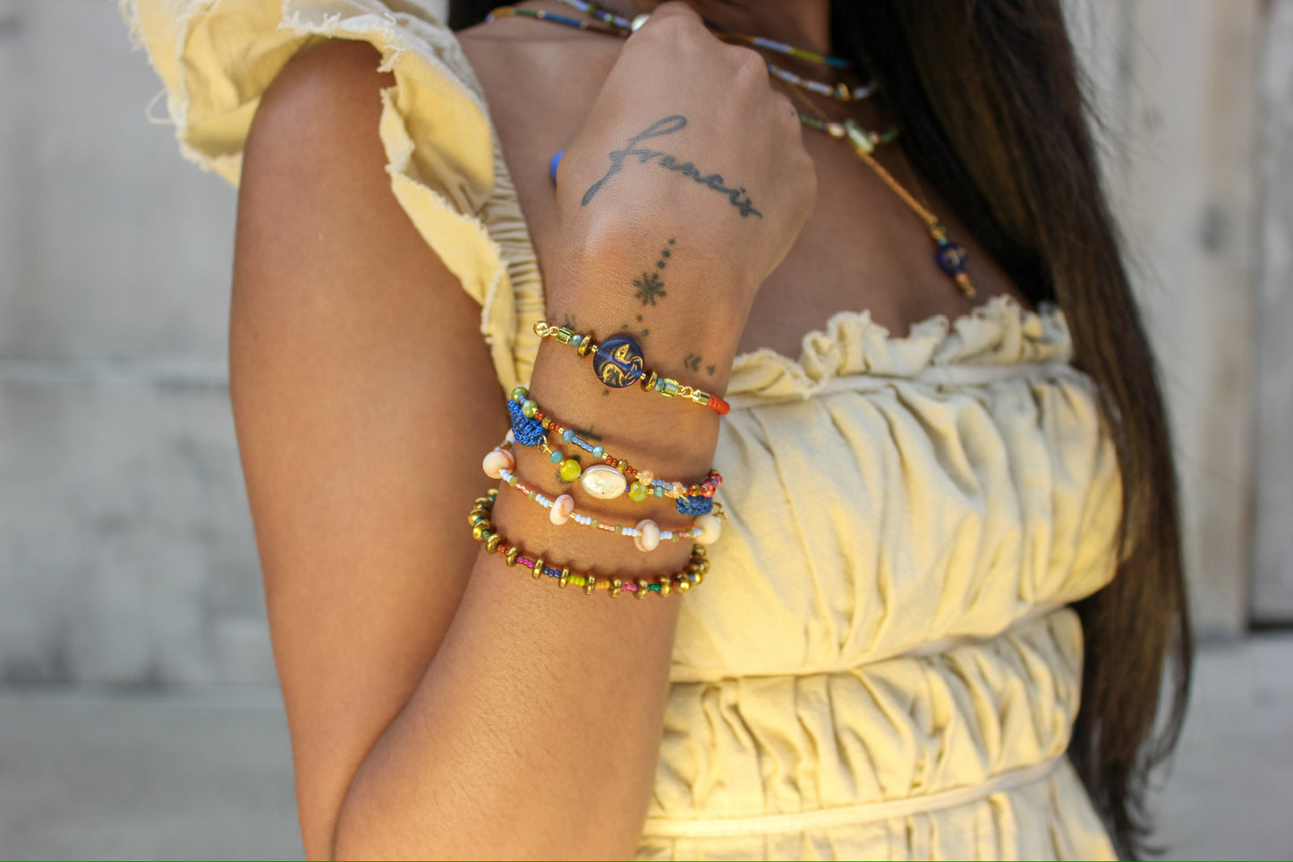 Orange moon bracelet