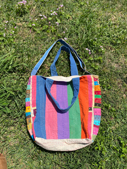 Patchwork jumbo tote