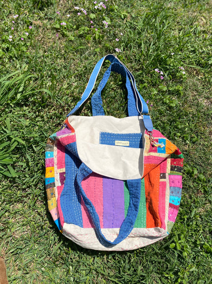 Patchwork jumbo tote