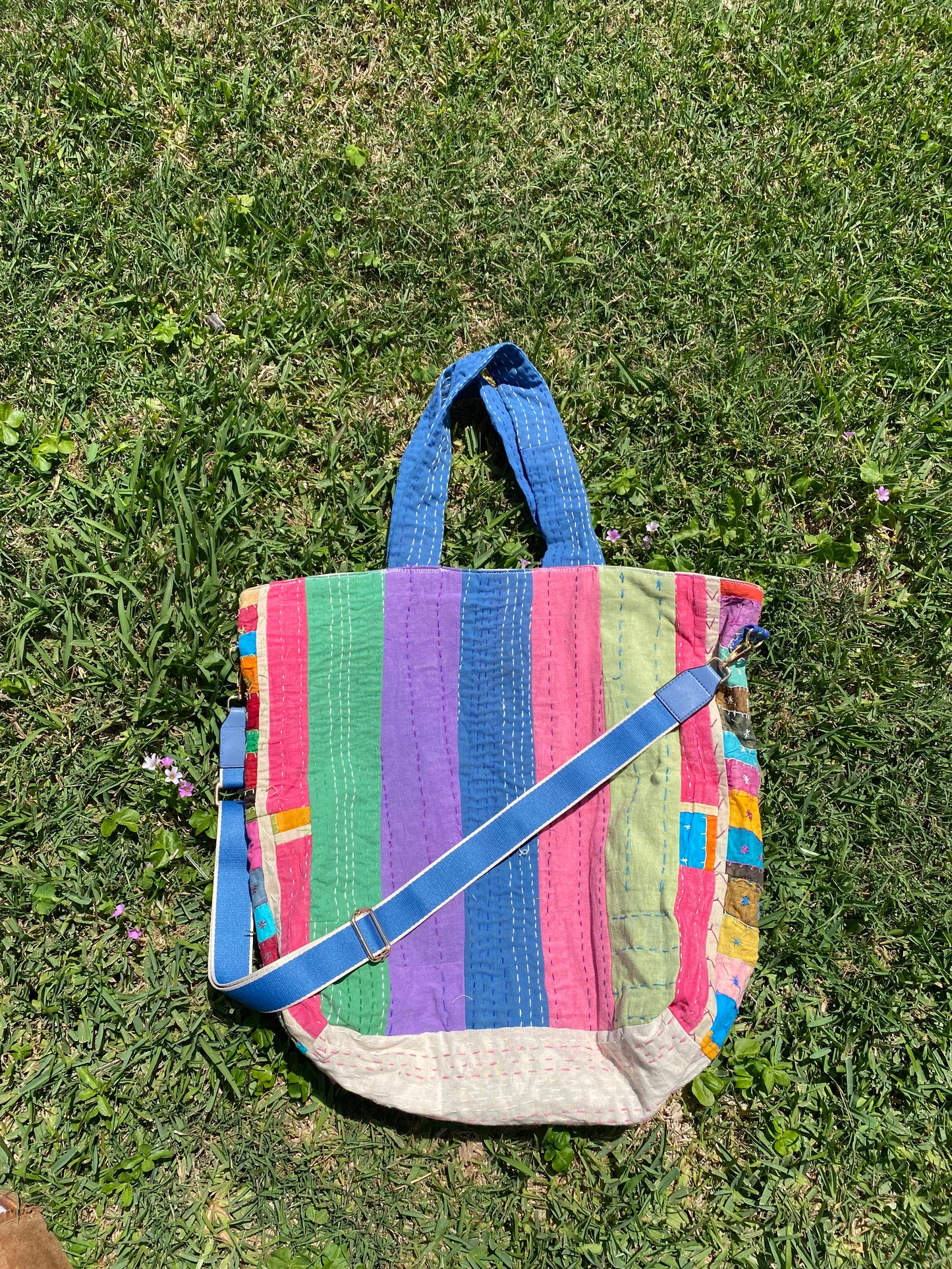 Patchwork jumbo tote