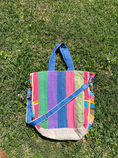 Patchwork jumbo tote