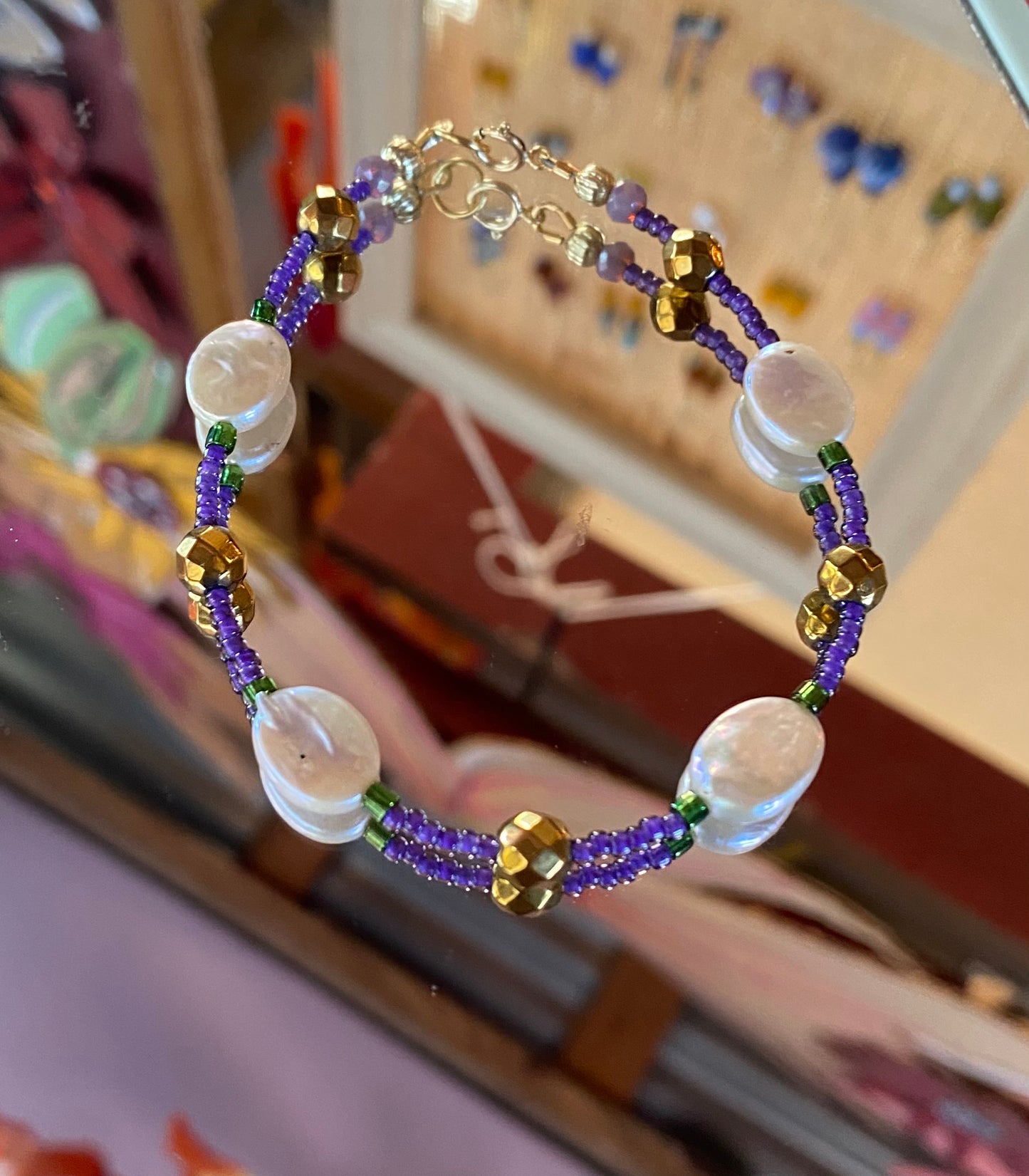 Mardi Gras bracelet