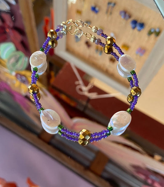 Mardi Gras bracelet