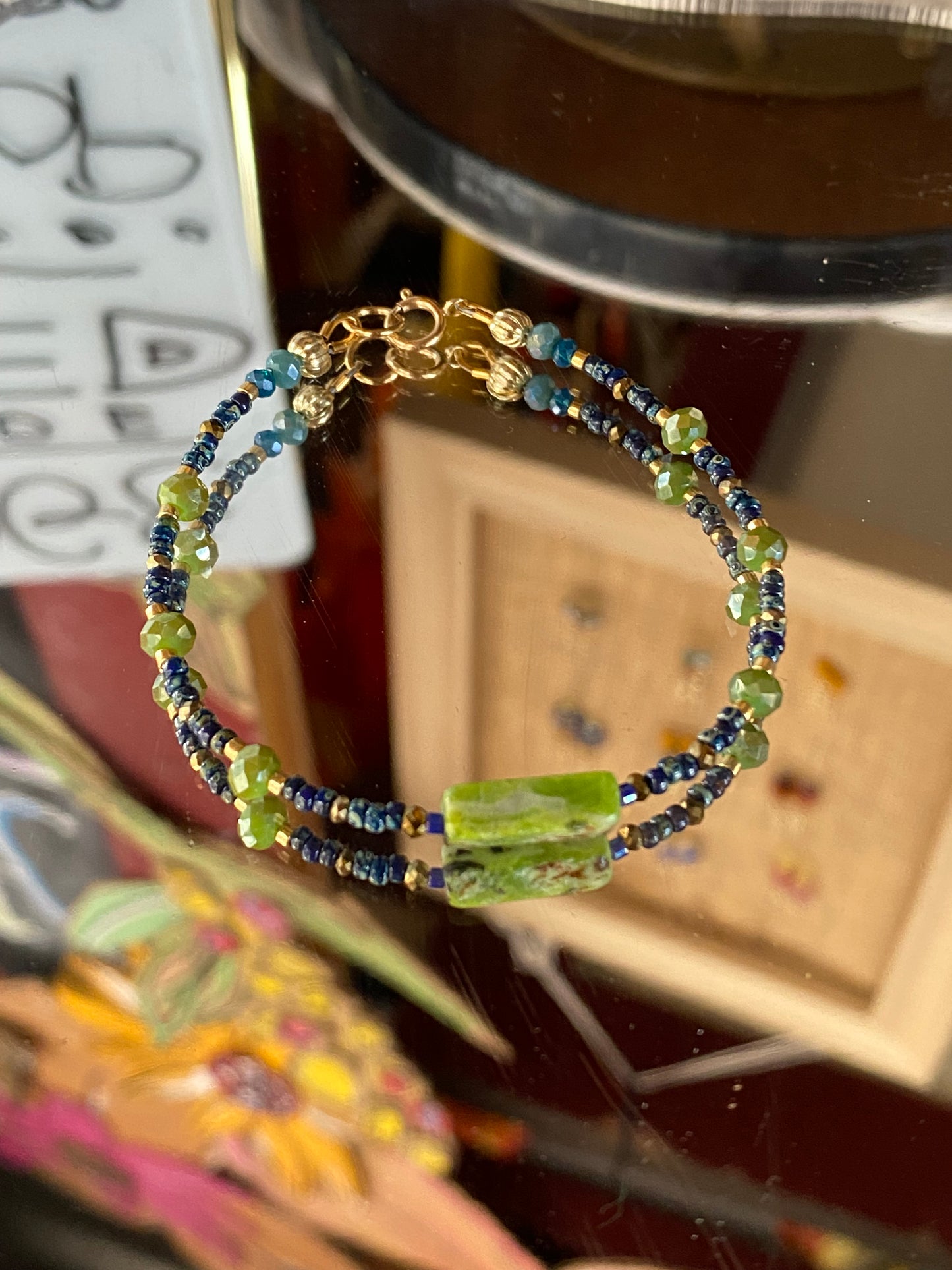Blue in Green bracelet