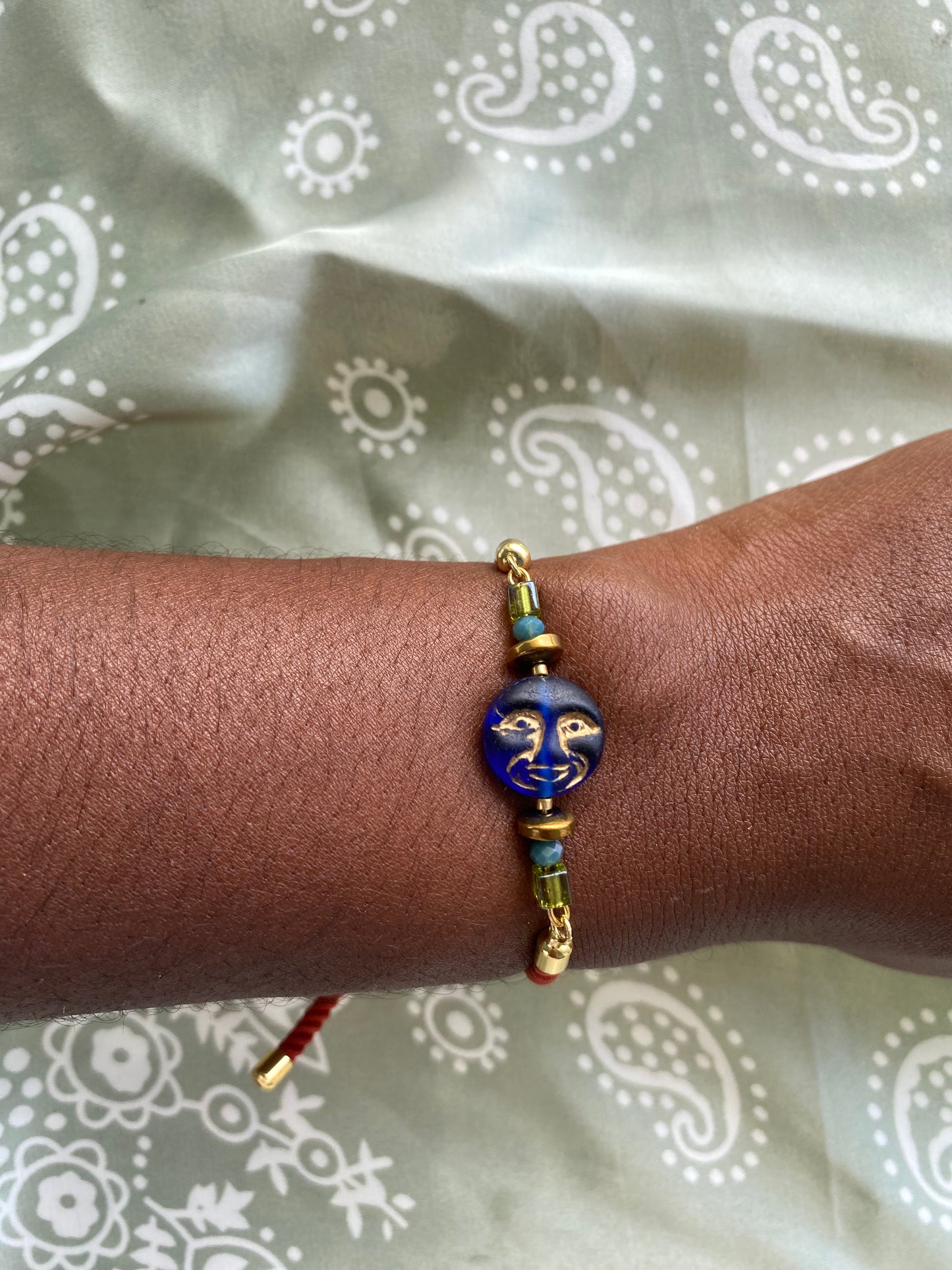 Orange moon bracelet
