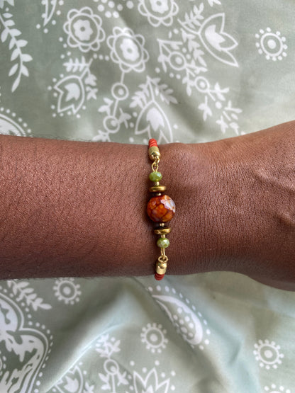 Orange moon bracelet