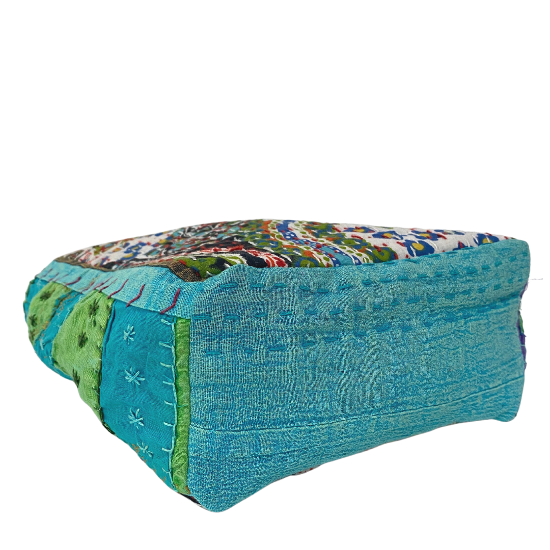 Paisley Mini Tote in Black & Turquoise Multi