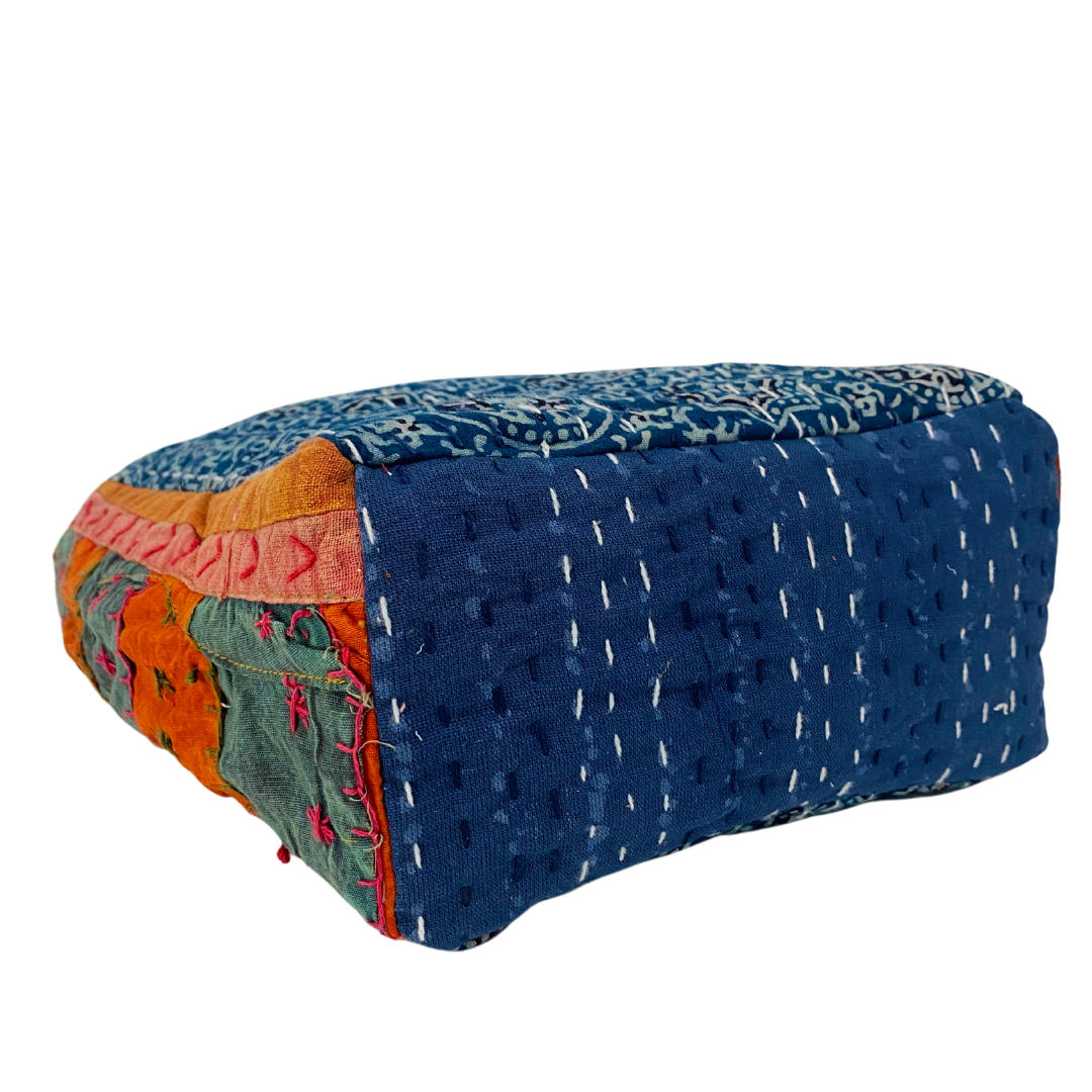 Motif Mini Tote in Blue & Orange Multi